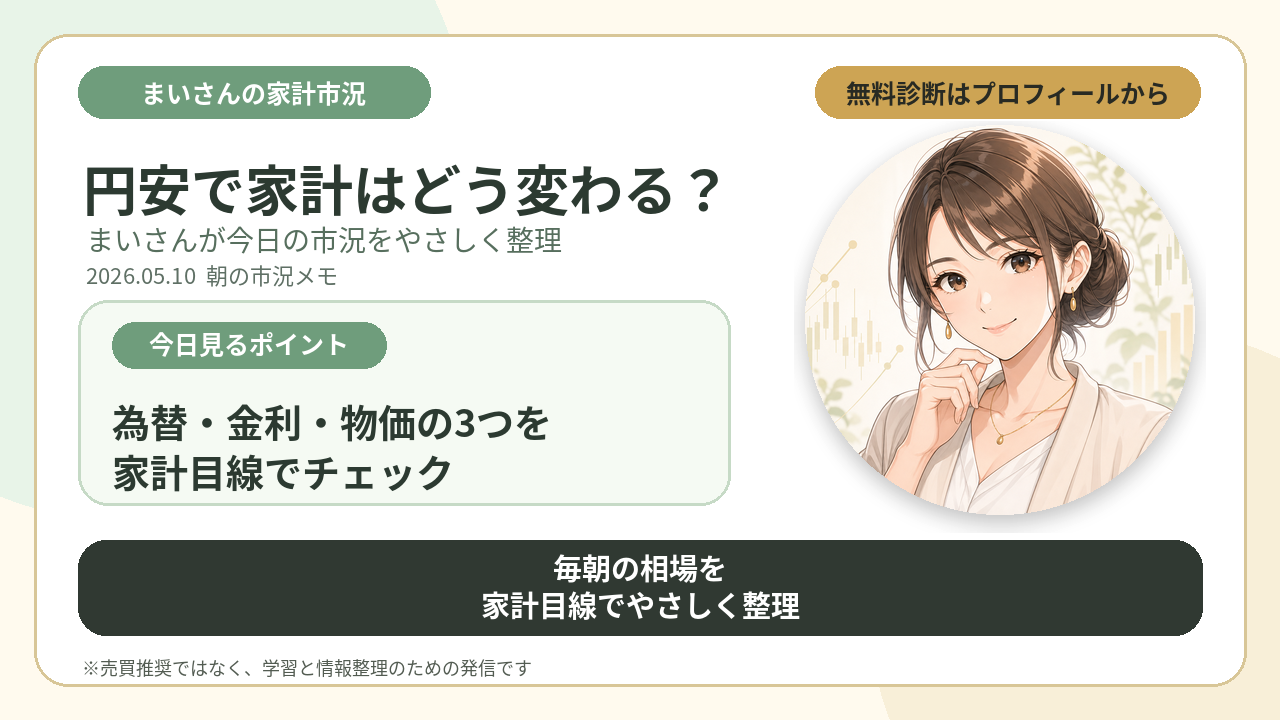 まいさんの今日見るポイント